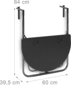 Relaxdays Balkontafel Inklapbaar, Balkon Tafel Rotan, Hangtafel Reling - Zwart 25 Relaxdays Balkontafel Inklapbaar, Balkon Tafel Rotan, Hangtafel Reling - Zwart -Buitentuinwinkel 1006x1200 3