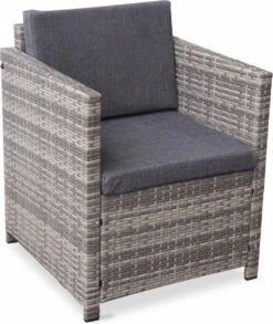 Alice's Garden Loungeset Perugia - 4 Plaatsen - Kleine Tuinset - Wicker - Grijstinten -Buitentuinwinkel 1012x1200 6