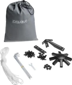 Casaria Paviljoen Lorca 3x3m - UV-bescherming 50+ Metaal - Antraciet -Buitentuinwinkel 1015x1200 8