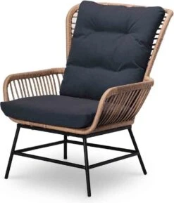 BUITEN Living Dex Wicker Loungestoel Tuin | Wicker + Aluminium | Bamboe Antraciet -Buitentuinwinkel 1025x1200 4