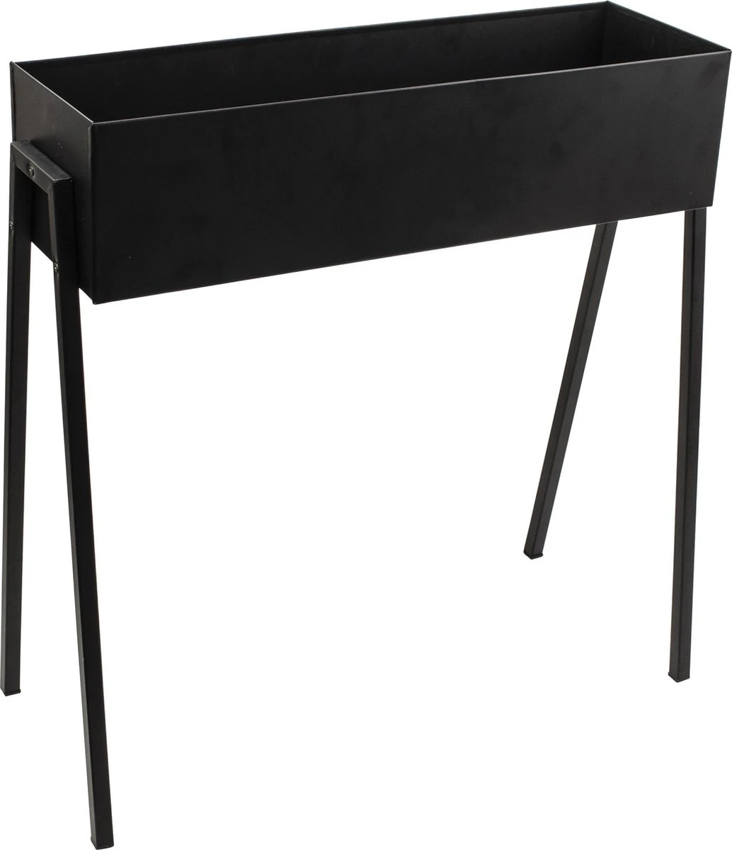 Gusta - Plantenbak - Zwart - 58x18x63cm 3 Gusta - Plantenbak - Zwart - 58x18x63cm