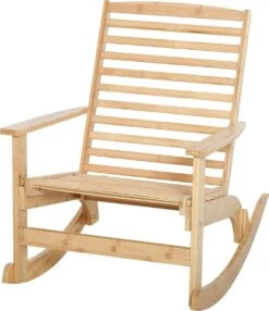 Outsunny Tuin Schommelstoel, Relaxstoel, Tuinstoel, Bamboe Multiplex Naturel 84A-171 -Buitentuinwinkel 1037x1200 1