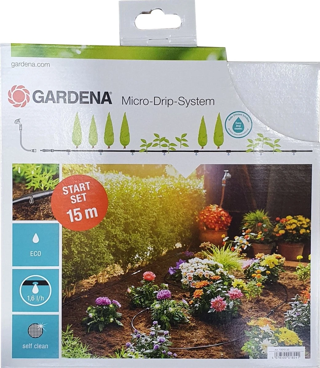 GARDENA Micro Drip System Startset S - Voor Rijplanten Druppelsysteem- 15 Meter 8 GARDENA Micro Drip System Startset S - Voor Rijplanten Druppelsysteem- 15 Meter - Afbeelding 6