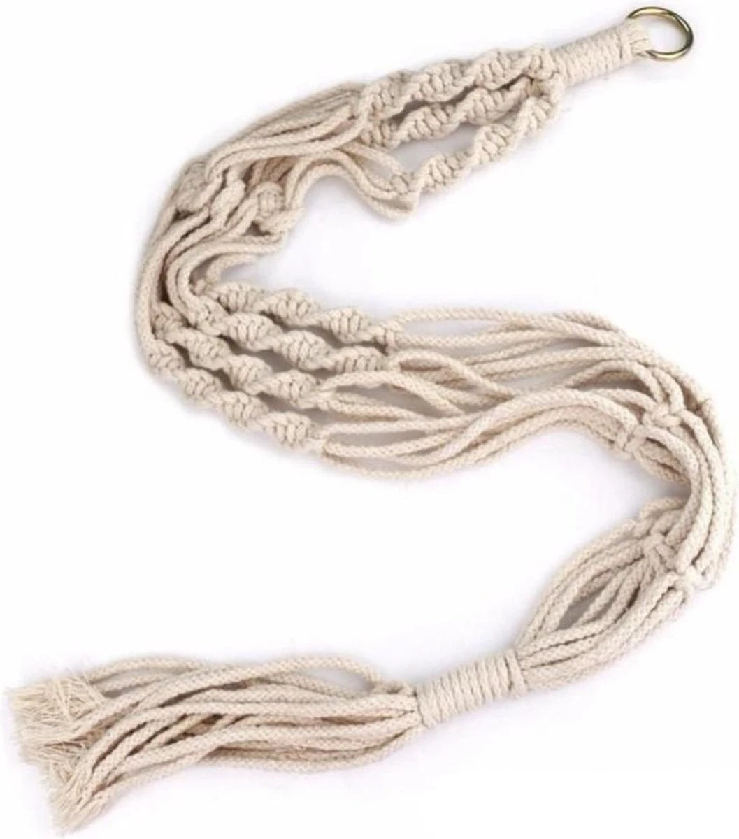 Merkloos Plantenhanger Macramé - Luxe Gevlochten Touw Katoen - 1 Stuk - Plantenpot Ophangen - Planthanger 4 Merkloos Plantenhanger Macramé - Luxe Gevlochten Touw Katoen - 1 Stuk - Plantenpot Ophangen - Planthanger - Afbeelding 2
