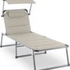 Blumfeldt Amalfi Ligstoel Tuin , Ligbed 70x37x200cm , Schuimrubberbekleding En Hoofdkussen , Rugleuning Verstelbaar Op 5 Standen , Zonnekap Voor Zonnebaden Zonder Verblind Te Worden -Buitentuinwinkel 1066x1200 2
