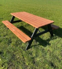 Goedkopepicknicktafels.nl | Zwart Bruine XL Picknicktafel Bruno | Tuintafel 6 Persoons | Bruin Zwart Gespoten Gedroogd Grenen Hout! -Buitentuinwinkel 1071x1200 3