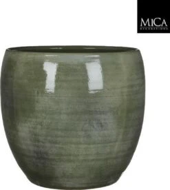 Mica Decorations Lester Bloempot - H31 X Ø33 Cm - Terracotta - Groen 18 Mica Decorations Lester Bloempot - H31 X Ø33 Cm - Terracotta - Groen -Buitentuinwinkel 1075x1200