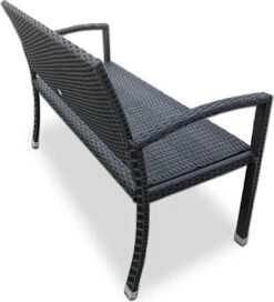 Casaria Polyrattan Tuinbank – 2 Zits UV-bestendig - Zwart -Buitentuinwinkel 1090x1200 6