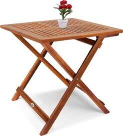 Casaria Bijzettafel Acacia Hout- Inklapbaar - 70x70x73 Cm Bruin -Buitentuinwinkel 1090x1200 7