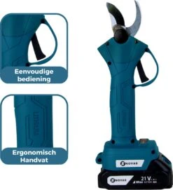 NovarGarden® Elektrische Snoeischaar NG1 - 2x Accu - Elektrisch - Takkenschaar - Op Batterij - 28mm -Buitentuinwinkel 1095x1200 4