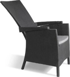 Allibert Vermont Verstelbare Tuinstoel - 64x68x107cm - Grafiet -Buitentuinwinkel 1095x1200 7