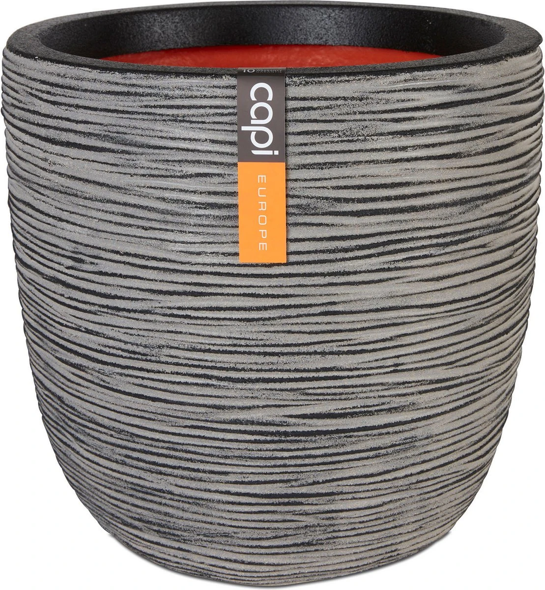 Capi Europe - Bloempot Bol Rib NL - 43x41 - Antraciet - Voor Binnen En Buiten - KOFZ933 3 Capi Europe - Bloempot Bol Rib NL - 43x41 - Antraciet - Voor Binnen En Buiten - KOFZ933