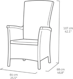 Allibert Vermont Verstelbare Tuinstoel - 64x68x107cm - Grafiet -Buitentuinwinkel 1111x1200 6