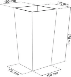 Prosperplast Kunststof Urbi Bloempot/plantenpot Met Binnenpot Antraciet 19 X 19 X 37 Cm - 5/11,4 Liter - Hoge Vierkante Bloempotten -Buitentuinwinkel 1112x1200 1