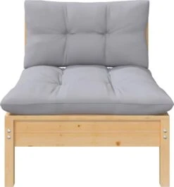 VidaXL 3-delige Loungeset Met Grijze Kussens Massief Grenenhout -Buitentuinwinkel 1118x1200 8