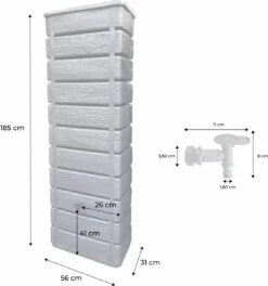 Regenton Muurtank, Grandval 300L, Antraciet Kunststof, Imitatiehout, Met Gootaansluitset Inbegrepen 10 Regenton Muurtank, Grandval 300L, Antraciet Kunststof, Imitatiehout, Met Gootaansluitset Inbegrepen -Buitentuinwinkel 1122x1200 1