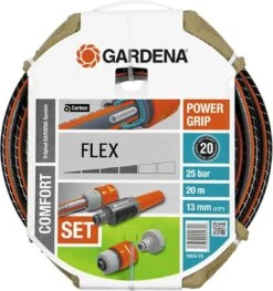 GARDENA - Comfort FLEX - 6-delige Tuinslangset Tuinslang - 20 Meter - 13 Mm 11 GARDENA - Comfort FLEX - 6-delige Tuinslangset Tuinslang - 20 Meter - 13 Mm -Buitentuinwinkel 1126x1200