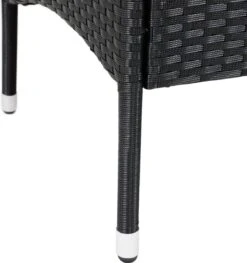 Casaria Tuinbank Polyrattan – 2 Zitter Incl. Tafel & Kussens – Zwart -Buitentuinwinkel 1128x1200 12