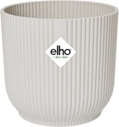 Elho Vibes Fold Rond 30 - Bloempot Voor Binnen - Ø 29.5 X H 27.2 Cm - Zijdewit -Buitentuinwinkel 1129x1200