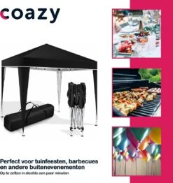 Coazy Waterdichte Partytent 3x3 Meter Opvouwbaar - Paviljoen - Easy Up - Pop-up Tent Met Haringen, Touw En Anti Slip Poten - Waterdicht - Partytenten Weerbestendig -Buitentuinwinkel 1132x1200 19