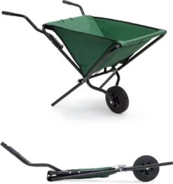 Relaxdays Kruiwagen Opvouwbaar - Inklapbare Tuinwagen - Vouwkruiwagen - Groen - 50 L -Buitentuinwinkel 1133x1200 6