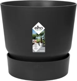 Elho Greenville Rond 30 - Grote Bloempot Voor Buiten - Gemaakt Van Gereycled Plastic - Ø 29.5 X H 27.8 Cm - Living Black -Buitentuinwinkel 1134x1200 6
