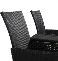 Casaria Tuinbank Polyrattan – 2 Zitter Incl. Tafel & Kussens – Zwart -Buitentuinwinkel 1137x1200 3