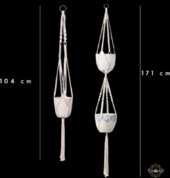 Plantenhanger Macrame Set Van 2 - Plantenhanger Met Ruimte Voor 3 Potten - Luxe Gevlochten Touw 100% Katoen - Duurzaam - Plantenbakken - Bloempotten - Macramé Stijl Hanger Voor Bloempotten - Hangpot - Fienosa -Buitentuinwinkel 1146x1200 2