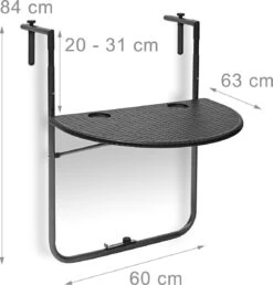 Relaxdays Balkontafel Inklapbaar, Balkon Tafel Rotan, Hangtafel Reling - Zwart 23 Relaxdays Balkontafel Inklapbaar, Balkon Tafel Rotan, Hangtafel Reling - Zwart -Buitentuinwinkel 1149x1200 11