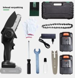 Mardin Mini Kettingzaag - Snoeizaag - Kettingzaag - Kettingzaag Electrisch Met 2 Accu - Inclusief Koffer - 1 Extra Accu - Zwart -Buitentuinwinkel 1151x1200 3