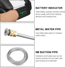 Merkloos Elektrische Accu-Hogedrukreiniger - 1.2mpa - Multifunctioneel Mondstuk - Draagbaar Oplaadbaar Snoerloos - Reinigingsspuitpistool - Met Rijke Accessoires - Voor Auto, Tuin, Terras, Raam - Zwart 22 Merkloos Elektrische Accu-Hogedrukreiniger - 1.2mpa - Multifunctioneel Mondstuk - Draagbaar Oplaadbaar Snoerloos - Reinigingsspuitpistool - Met Rijke Accessoires - Voor Auto, Tuin, Terras, Raam - Zwart -Buitentuinwinkel 1152x1200 2