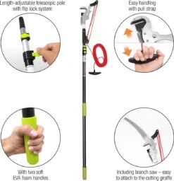 Iceberk Snoeischaar + Snoeizaag (1,45 - 3,70 M) - Telescopische Snoeischaar Voor Het Snoeien Van Bomen En Dichte Struiken Zonder Ladder -Buitentuinwinkel 1157x1200 2