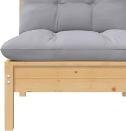 VidaXL 3-delige Loungeset Met Grijze Kussens Massief Grenenhout -Buitentuinwinkel 1159x1200 9