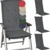 Beautissu Loft HL – Set Van 4 Tuinkussens Hoge Rug 120x50x6 Cm Kussen Grafiet Grijs Tuinstoelkussens Zitkussen Tuinstoel -Buitentuinwinkel 1161x1200 6