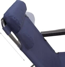 Relaxdays Ligstoel Inklapbaar - Ligbed Met Hoofdsteun - Strandstoel Verstelbaar - Camping - Donkerblauwe -Buitentuinwinkel 1162x1200 10