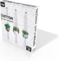 Gadgy Plantenhanger Macramé 3 Stuks - Luxe Gevlochten Touw Katoen - Plantenpot Ophangen - Hangpot -Buitentuinwinkel 1164x1200 1