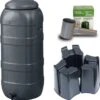 Harcostar Rainsaver Regenton 100 Liter Antraciet Met Vulautomaat En 3 Delige Voet -Buitentuinwinkel 1166x1200 1