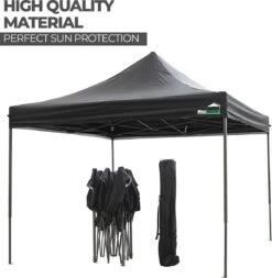MaxxGarden Easy-up Partytent - 3x3m - Standaard - Waterdicht - Opvouwbaar - Inclusief Draagtas - Zwart -Buitentuinwinkel 1173x1200 6