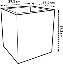 Elho Vivo Next Vierkant 30 - Plantenbak Voor Binnen & Buiten - Ø 29.5 X H 29.5 Cm - Zwart/Living Black -Buitentuinwinkel 1174x1200 4