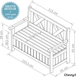 Needs&wants® Houten Tuinbank Met Opbergruimte, 2-zits Kistbank Houten Klassieke Bank Opslag, Grote Tuinopbergbank Van Massief Hout Weerbestendig Voor Buiten Tuin, Balkon, Terras, 115x61x85 Cm, Donker-bruin 12 Needs&wants® Houten Tuinbank Met Opbergruimte, 2-zits Kistbank Houten Klassieke Bank Opslag, Grote Tuinopbergbank Van Massief Hout Weerbestendig Voor Buiten Tuin, Balkon, Terras, 115x61x85 Cm, Donker-bruin -Buitentuinwinkel 1180x1200 6
