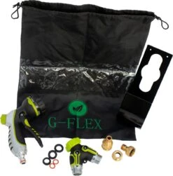 G-Flex Flexibele Tuinslang - Waterslang - 8 Verschillende Sproeistanden - Inclusief Opbergtas/splitter/Koppelstuk/Houder/Rubbers - 30 Meter -Buitentuinwinkel 1181x1200