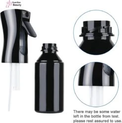 Merkloos Sibel Extreme Mist Verstuiver 160ml Zwart En Wit| Professional Hairdressing Plastic Fine Mist Spray Bottle - 2 Stucks -Buitentuinwinkel 1184x1200