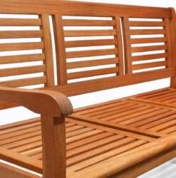 Casaria Tuinbank - FSC®-Gecertificeerd Eucalyptushout - 153cm Bruin -Buitentuinwinkel 1185x1200 17