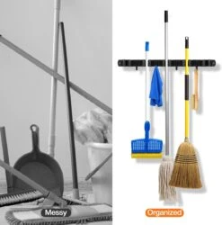 BOTC Bezemhouder - 5 Houders 6 Haken - Gereedschapshouder - Zeflklevend - Bezem Ophangsysteem - Ophanghaken - Tuingereedschap -Buitentuinwinkel 1186x1200 3