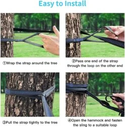 Fuegobird Hangmat Dubbele En Enkele Draagbare Hangmat Met Boomtouwen, Lichtgewicht Nylon Parachute-hangmatten Camping -Buitentuinwinkel 1187x1200 11