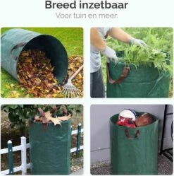 Goliving Tuinafvalzak - Set Van 2- Tuinafvalzakken Opvouwbaar - Tuinzak - Tuinafvalemmer - 2x 280 Liter - Groen -Buitentuinwinkel 1189x1200 10