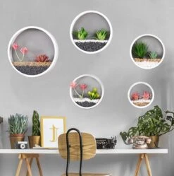 Ronde Muur Plantenbak Zwart - Decoratie - Planten - Interieur - Bloemen - Woondecoratie - Muurbekleding - -Buitentuinwinkel 1191x1200 5