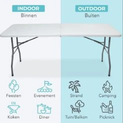 LifeGoods Klaptafel - Inklapbaar - 70x180cm - Verstelbare Vouwtafel - Weerbestendig - Wit -Buitentuinwinkel 1193x1200 20