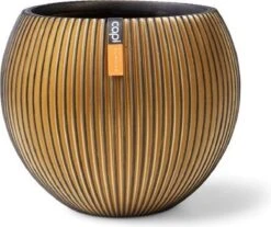 Capi Europe - Vaas Bol Groove XL - 39x33 - Goud - Bloempot Voor Binnen - Opening ⌀24 - GVGB270 11 Capi Europe - Vaas Bol Groove XL - 39x33 - Goud - Bloempot Voor Binnen - Opening ⌀24 - GVGB270 -Buitentuinwinkel 1200x1007 6