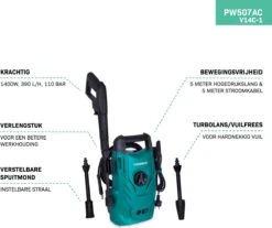 VONROC Hogedrukreiniger V14C-1 - 1400W – 110 Bar – 390 L/h – Compact - Incl. 5m Slang, Spuitstukken En Accessoires 11 VONROC Hogedrukreiniger V14C-1 - 1400W – 110 Bar – 390 L/h – Compact - Incl. 5m Slang, Spuitstukken En Accessoires -Buitentuinwinkel 1200x1008 1